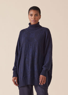 cashmere roll neck sweater - long