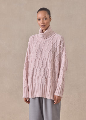 cashmere roll neck sweater - mid plus