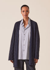 cashmere open cardigan - long