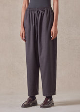 wool longer japanese trouser with ankle slits