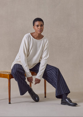 wool cashmere mix trouser (navydark)