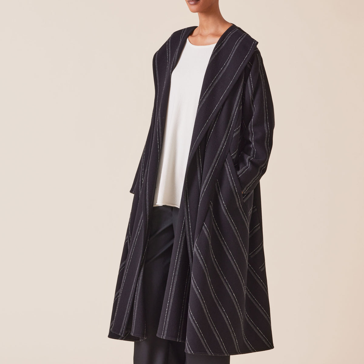 wool cashmere mix caucasus robe coat