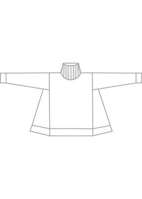 cashmere panelled a-line roll neck sweater - mid plus