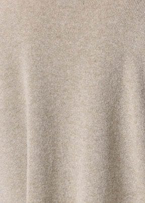 cashmere panelled a-line roll neck sweater - mid plus