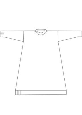 cashmere wide a-line round neck dress