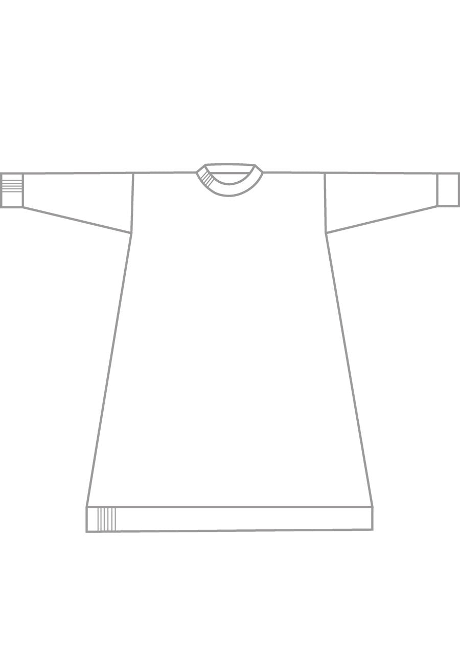 cashmere wide a-line round neck dress