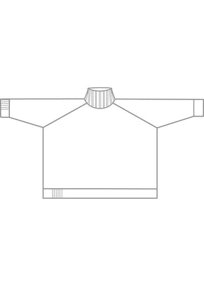 cashmere wide raglan sleeve roll neck sweater - long