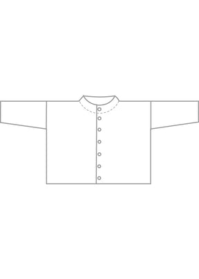 cashmere 3/4 width high neck cardigan - mid