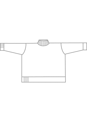 cashmere small long sleeve high neck sweater - mid