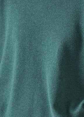 cashmere slim sleeve raw edge bateau neck - mid plus