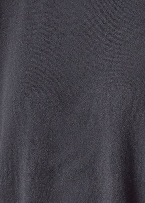 cashmere slim sleeve raw edge scrunch neck sweater - mid plus