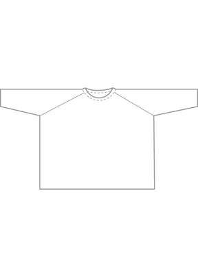 cashmere raglan sleeve round neck sweater - long