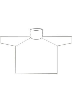 cashmere raglan sleeve scrunch neck sweater - long