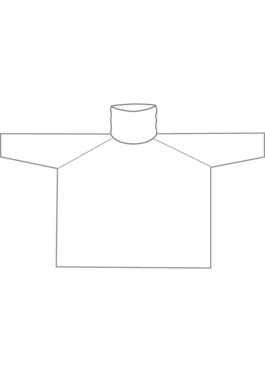 cashmere raglan sleeve scrunch neck sweater - long