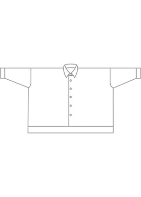 cotton wide longer back shirt with collar - mid plus