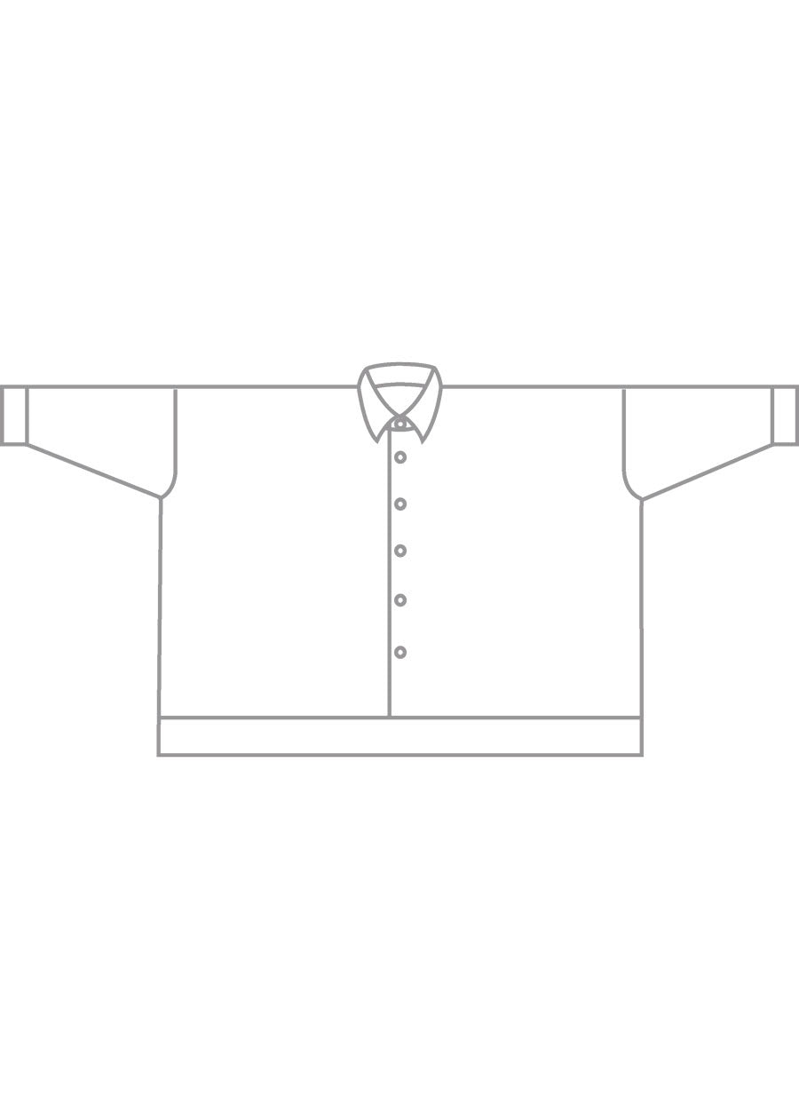 cotton wide longer back shirt with collar - mid plus