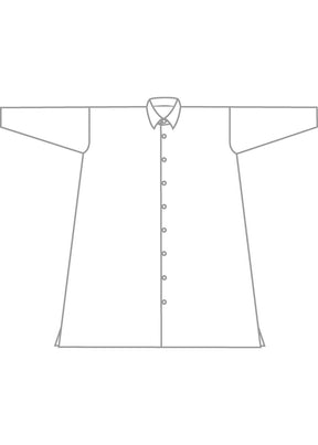cotton wide a-line shirt dress with collar