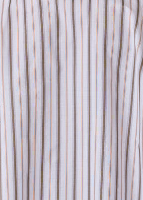 cotton sloped shoulder wide a-line artists smock with pleated collar - long plus