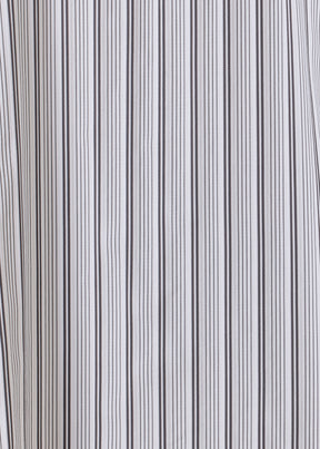 cotton wide longer back shirt with collar - long