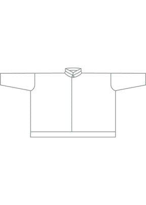 cotton wide longer back shirt with double stand collar - mid plus