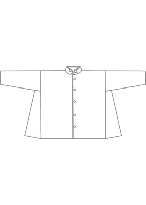 cotton side panelled two collar shirt - mid plus