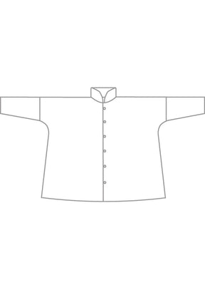 silk chinese imperial shirt with chinese collar - long