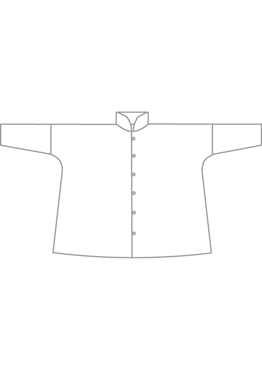silk chinese imperial shirt with chinese collar - long