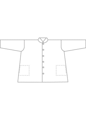 silk wide a-line jacket with chinese collar - long