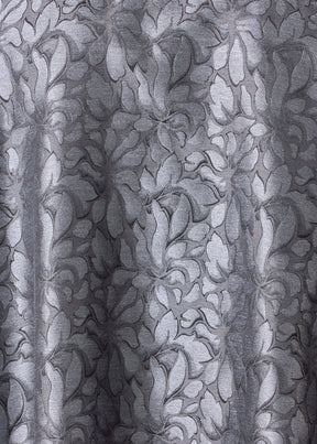 silk wide a-line jacket with chinese collar - long