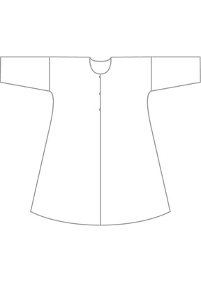 silk round neck chinese coat - 3/4 length (reversible)