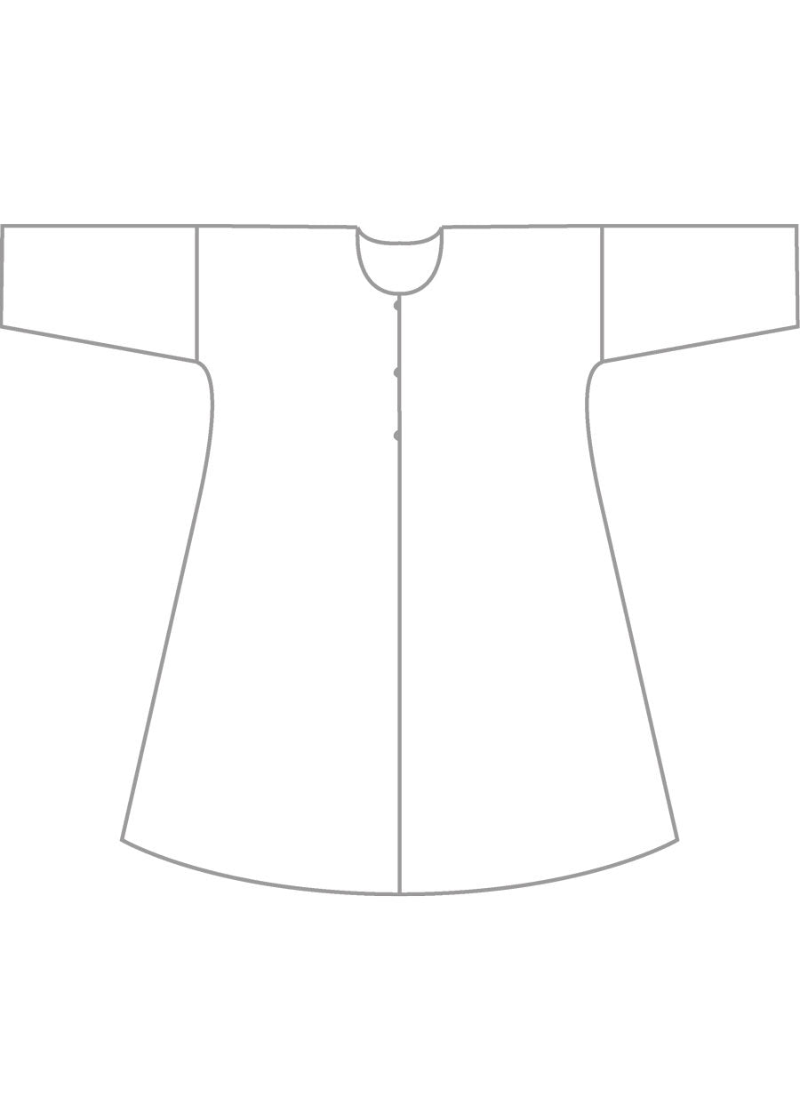silk round neck chinese coat - 3/4 length (reversible)