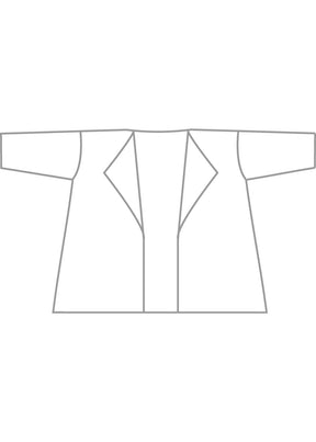 silk wide a-line jacket coat - mid plus