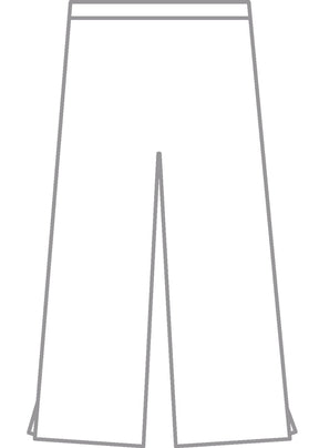 cashmere silk mix longer japanese trouser with ankle slits