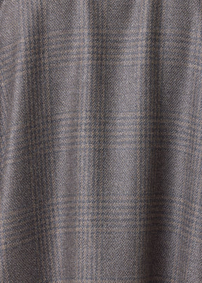 cashmere silk mix wide longer back double stand collar jacket - long