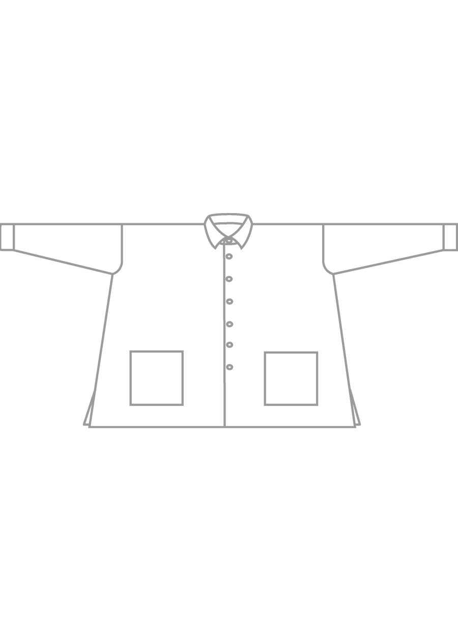 cashmere silk wool mix wide a-line shirt jacket with collar - mid plus