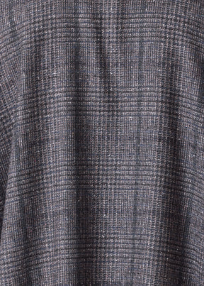 cashmere silk wool mix wide a-line shirt jacket with collar - mid plus