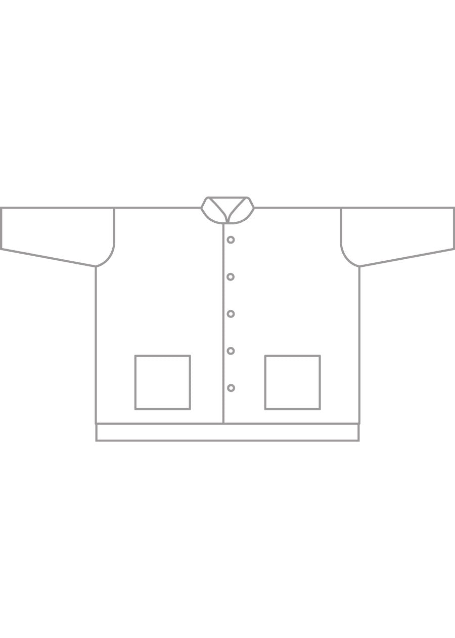 cashmere silk wool mix wide longer back mandarin jacket - long