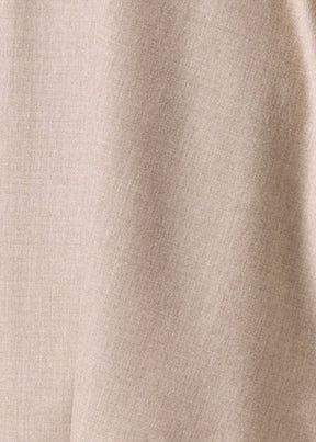 cashmere wool mix wide a-line shirt with double stand collar - very long