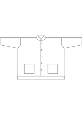 wool wide longer back mandarin jacket- long