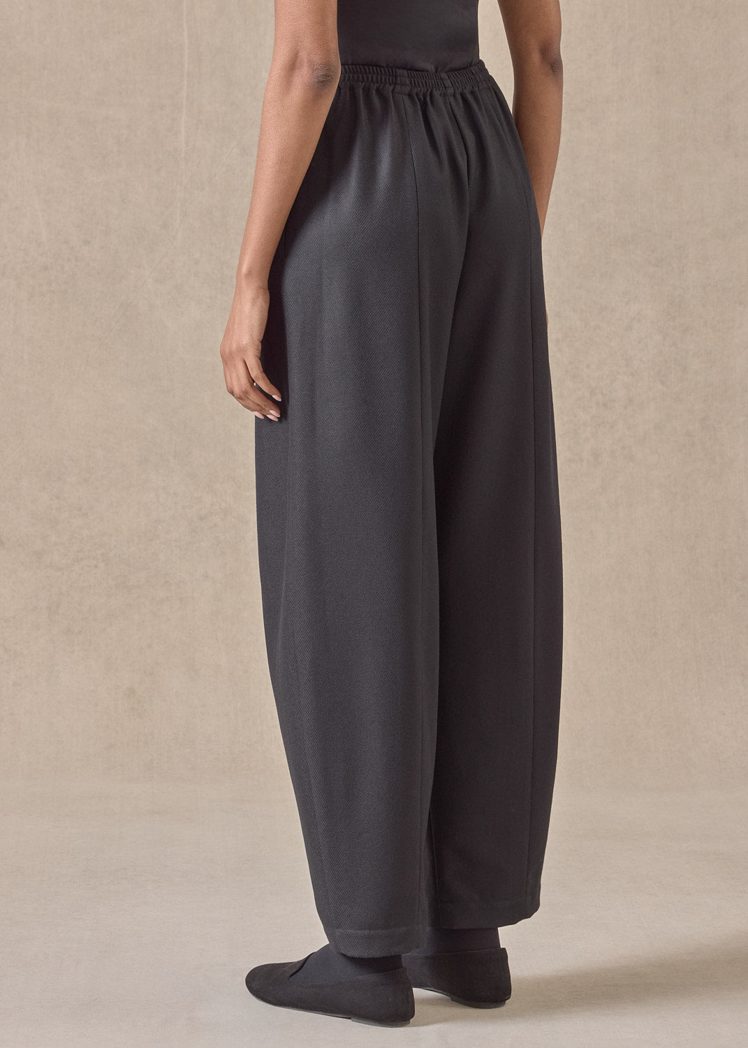 wool / silk tulip trouser (black)