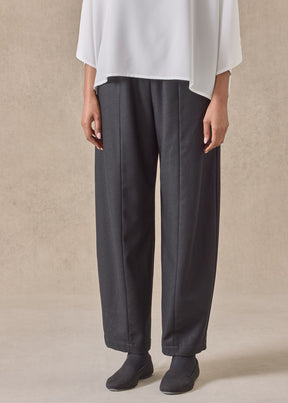 wool / silk tulip trouser (black)