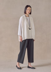 cashmere a-line sleeveless deep v-neck sweater - mid plus