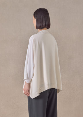 cashmere a-line sleeveless deep v-neck sweater - mid plus