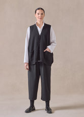 cashmere scoop armhole waistcoat - mid plus