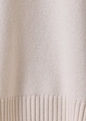 cashmere panelled a-line roll neck sweater - mid plus