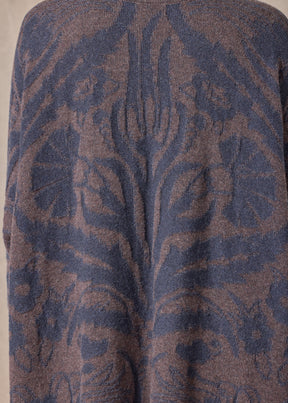 cashmere wide a-line round neck dress