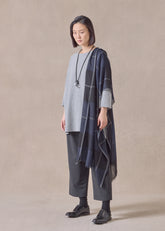 cashmere square 3/4 sleeve  top - long