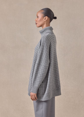 cashmere roll neck sweater - mid plus