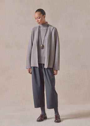 cashmere small long sleeve high neck sweater - mid