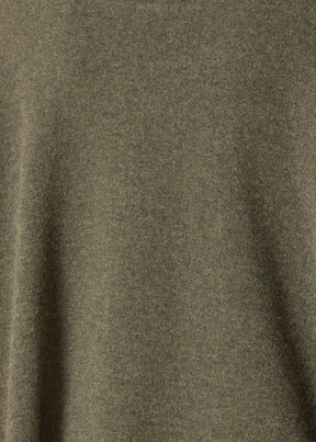 cashmere a-line bateau neck sweater - long